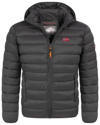 Geographical Norway Steppjacke Herren Parka Dunkelgrau/Grau/Schwarz
