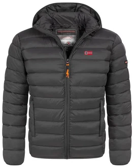Geographical Norway Steppjacke Herren Parka Dunkelgrau/Grau/Schwarz