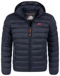 Geographical Norway Steppjacke Herren Parka Dunkelblau/Rot/Hellblau