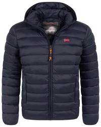 Geographical Norway Steppjacke Herren Parka Dunkelblau/Rot/Hellblau