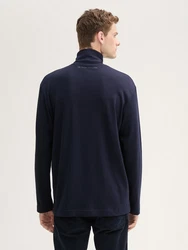 TOM TAILOR Shirt mit Rollkragen Dunkelblau