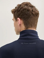 TOM TAILOR Shirt mit Rollkragen Dunkelblau
