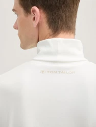 TOM TAILOR Shirt mit Rollkragen Weiß/Creme