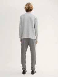 TOM TAILOR Denim Chinohose Regular Tapered Jogger Hellgrau/Grau/Dunkelgrau