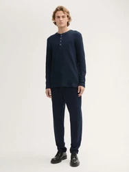 TOM TAILOR Denim Chinohose Regular Tapered Jogger Dunkelblau