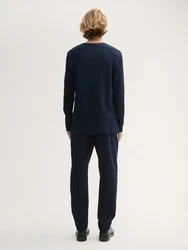 TOM TAILOR Denim Chinohose Regular Tapered Jogger Dunkelblau