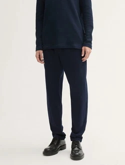 TOM TAILOR Denim Chinohose Regular Tapered Jogger Dunkelblau