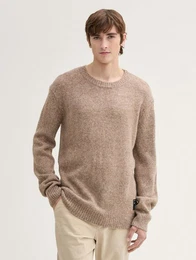 Strickpullover Strickpullover mit Rundhalsausschnitt