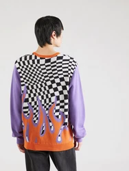iriedaily Rundhalspullover Crazy Fresh Knit Lila/Orange