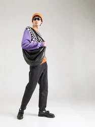 iriedaily Rundhalspullover Crazy Fresh Knit Lila/Orange