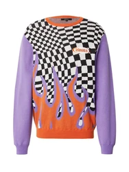 iriedaily Rundhalspullover Crazy Fresh Knit Lila/Orange