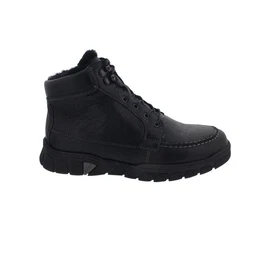 Waldlufer Waldlufer H-Lino Bootie Glattleder schwarz Futter echt Lammfell Weite Schnrstiefel
