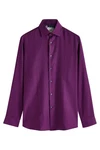 Next Langarmhemd Slim Fit Hemd Lila/Rosa/Dunkelblau