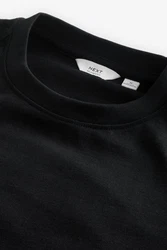 Next Langarmshirt Relaxed Fit Schwarz