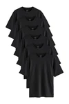Next T-Shirt (6-tlg) Schwarz/Grau