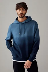 Next Kapuzensweatshirt Jersey-Hoodie Batik-Farbverlauf