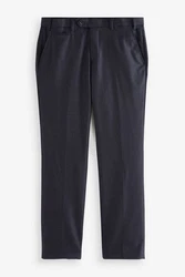Next Stoffhose Signature mit Motion Flex-Bund Dunkelblau/Blau