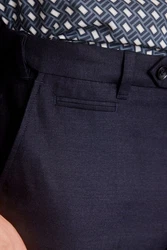 Next Stoffhose Signature mit Motion Flex-Bund Dunkelblau/Blau