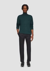 QS Strickpullover Slim-Fit mit Rollkragen Dunkelgrün/Grün/Türkis