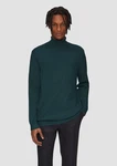 QS Strickpullover Slim-Fit mit Rollkragen Dunkelgrün/Grün/Türkis