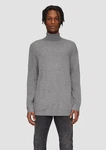 QS Strickpullover Slim-Fit mit Rollkragen Hellgrau/Dunkelgrau/Grau