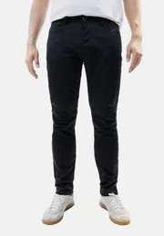 Regular-fit-Jeans Chino Jeans mit Knopfverschluss und Black-Design 8197 in Schwarz