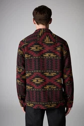 Next Hemdjacke im Navajo-Stil Dunkelrot/Bordeaux/Rosa