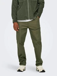 ONLY & SONS Cargojeans Edge (1-tlg) Dunkelgrün/Khaki