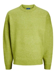 Jack & Jones Rundhalspullover Neonfarben/Grün/Gelb