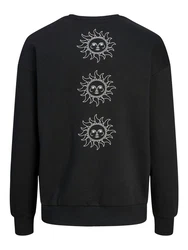 JACK & JONES Sweatshirt JJMystic schwarz/weiß