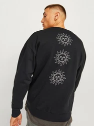 JACK & JONES Sweatshirt JJMystic schwarz/weiß