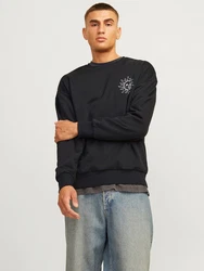 JACK & JONES Sweatshirt JJMystic schwarz/weiß