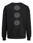 JACK & JONES Sweatshirt JJMystic schwarz/weiß