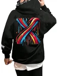 RMK Hoodie Herren Kapuzenpullover Schwarz/Mischfarben