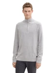 TOM TAILOR Strickpullover structured knit troy Grau/Hellgrau