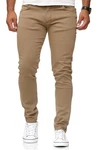Red Bridge Herren Jeans Hose Slim-Fit Röhrenjeans Denim Colored Khaki/Beige/Braun