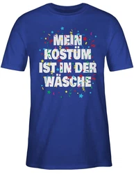 Shirtracer T-Shirt Mein Kostüm ist in der Wäsche Konfetti Karneval & Fasching Blau