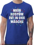 Shirtracer T-Shirt Mein Kostüm ist in der Wäsche Konfetti Karneval & Fasching Blau