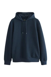 Next Kapuzensweatshirt Premium Hoodie mit Struktur Dunkelblau/Blau