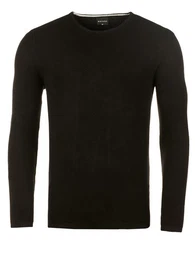Strickfleece-Pullover Structured Crew Neck Sweater Pete