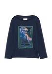 s.Oliver Langarmhemd T-Shirt Dunkelblau/Braun/Hellblau