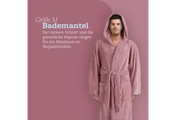 Bestlivings Herrenbademantel Hemmy Morgenmantel Lila/Fliederfarben/Rosa