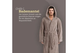 Bestlivings Herrenbademantel Hemmy Morgenmantel Lila/Grau/Beige/Dunkelbraun/Braun