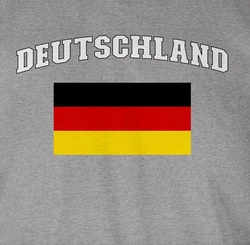 Shirtracer T-Shirt Deutschland Schriftzug Fanartikel (2024) Grau/Beige/Dunkelgrau