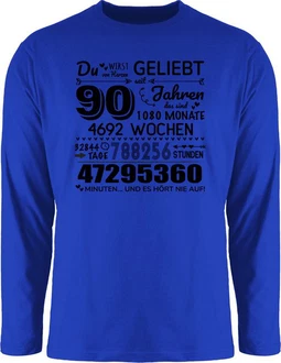 Shirtracer Rundhalsshirt 90 Jahre Geburtstag