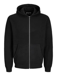 Jack & Jones Strickpullover Sweatjacke Caleb Schwarz/Dunkelgrau