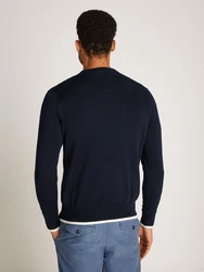 Tommy Hilfiger Rundhalspullover GRAPHIC COTTON CREW blau (desert sky)