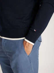 Tommy Hilfiger Rundhalspullover GRAPHIC COTTON CREW blau (desert sky)
