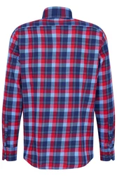 bugatti Hemd Hellblau/Rot/Dunkelrot/Lila