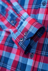 bugatti Hemd Hellblau/Rot/Dunkelrot/Lila